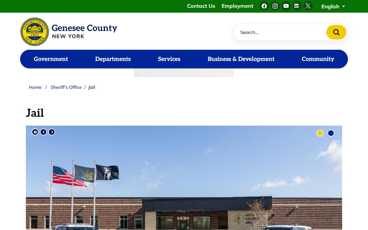 Genesee County inmate search jail bureau page